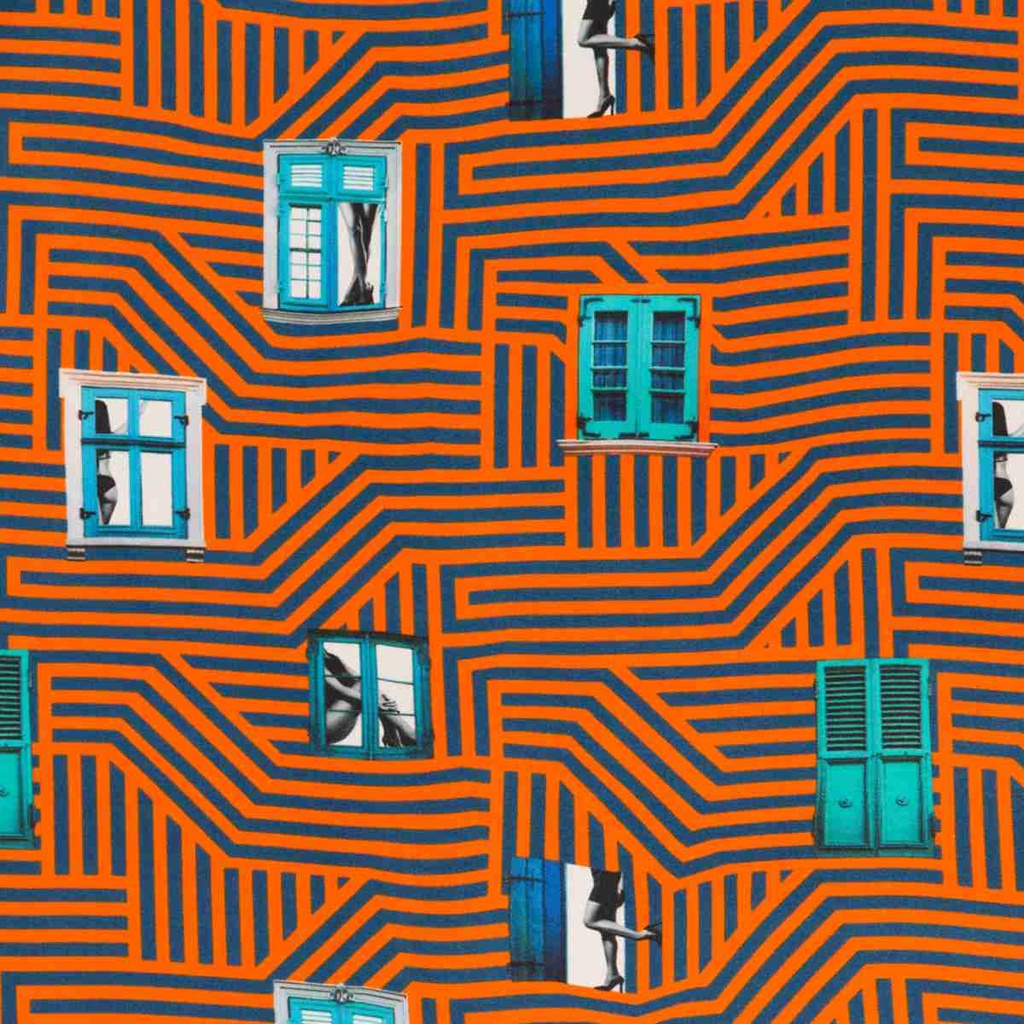 ORANGE, OPTICAL STRIPES