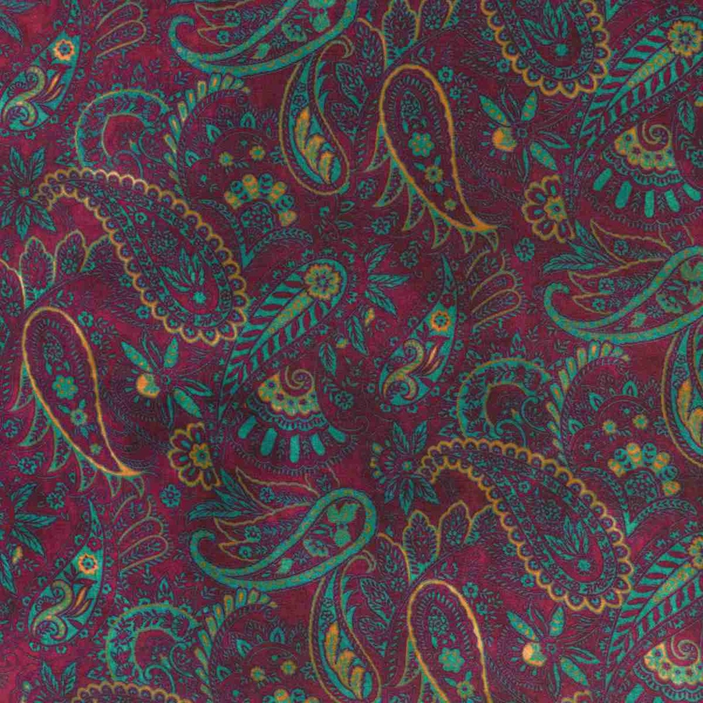 BURGUNDY, PAISLEYS