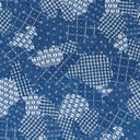 BLUE, PATCHWORK DESIGN