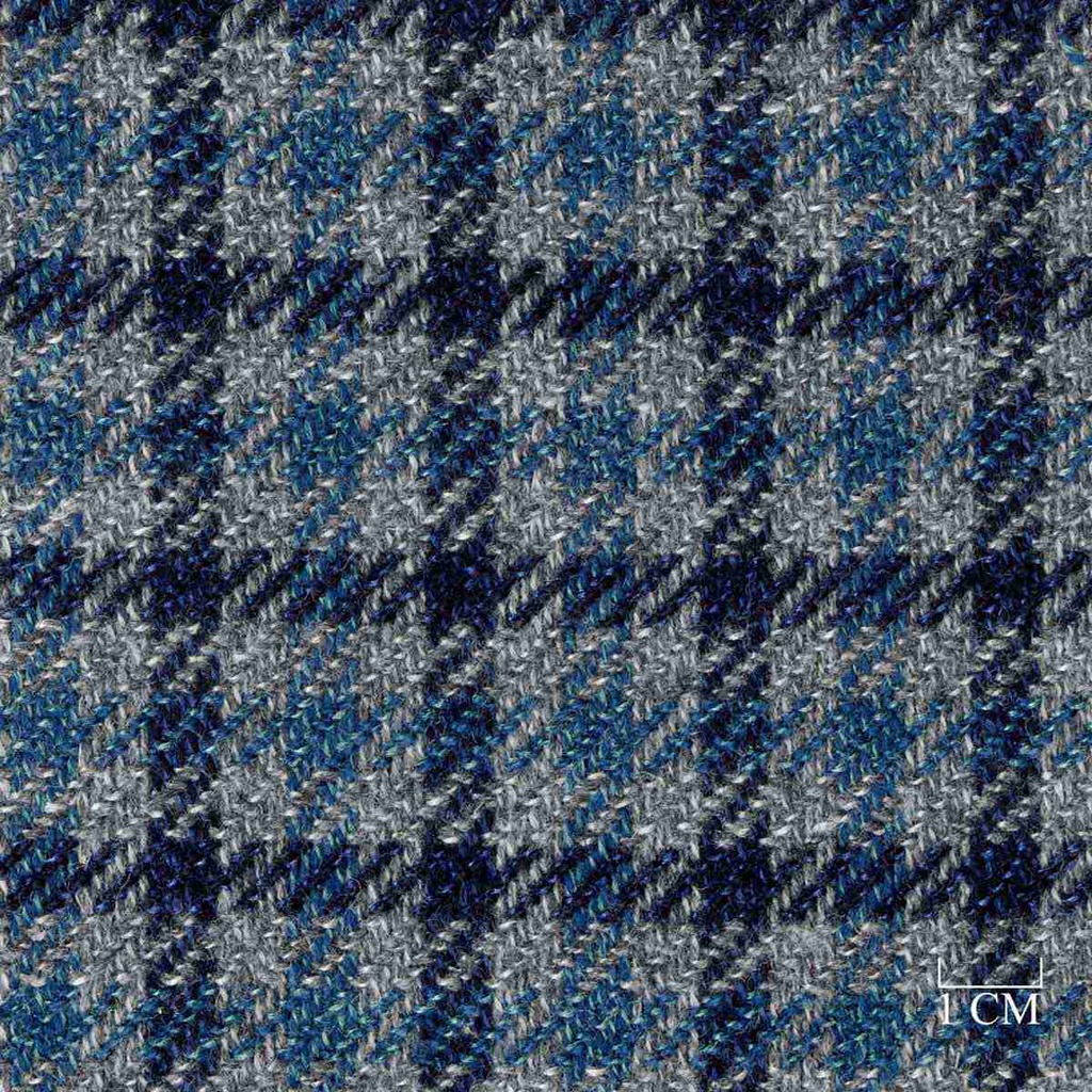 GREY, BLUE HOUNDSTOOTH
