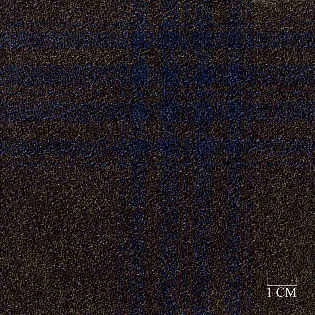 BROWN, BLUE CHECKS
