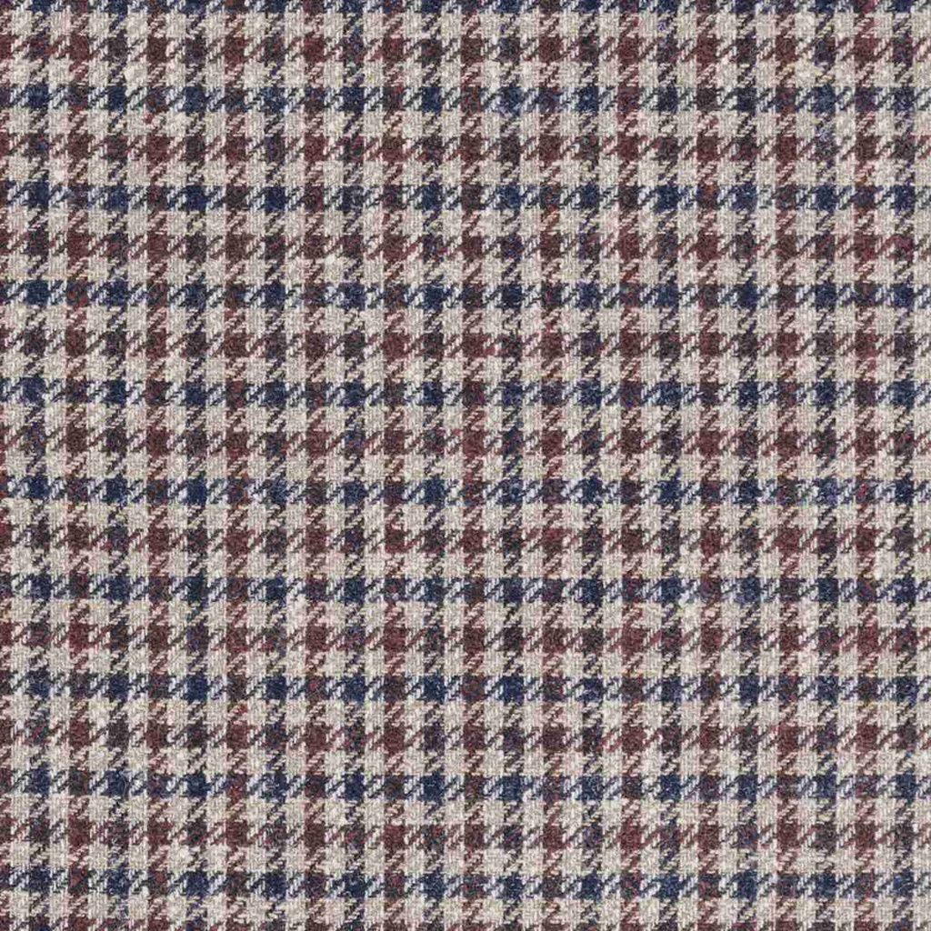 BURGUNDY,BLUE CHECKS