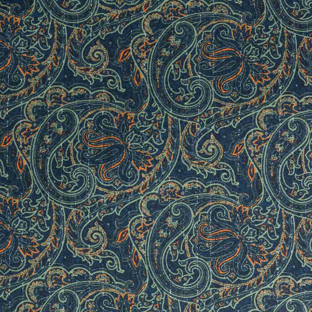 BLUE, GREEN PAISLEY