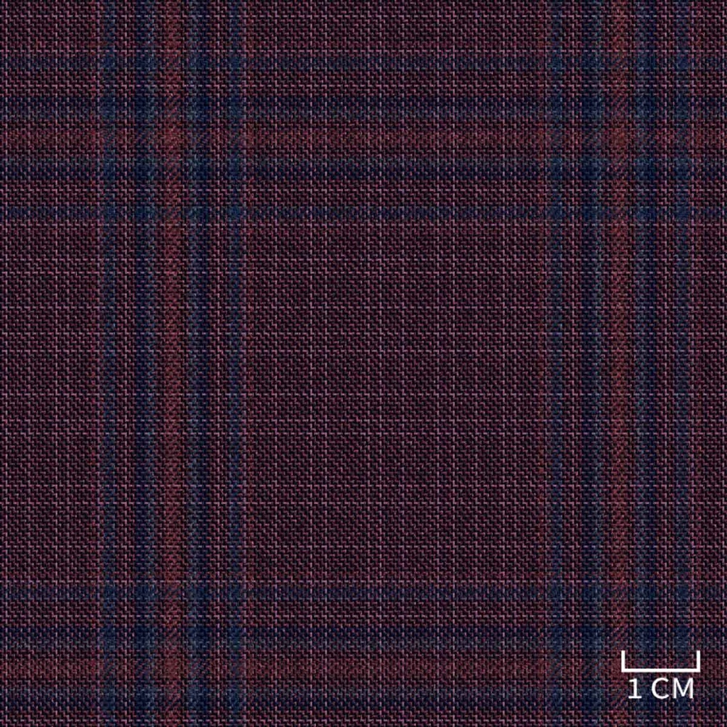 BURGUNDY,BLUE CHECKS