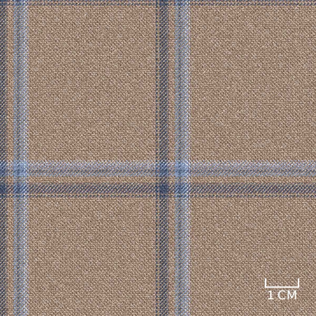 KHAKI,BLUE CHECKS