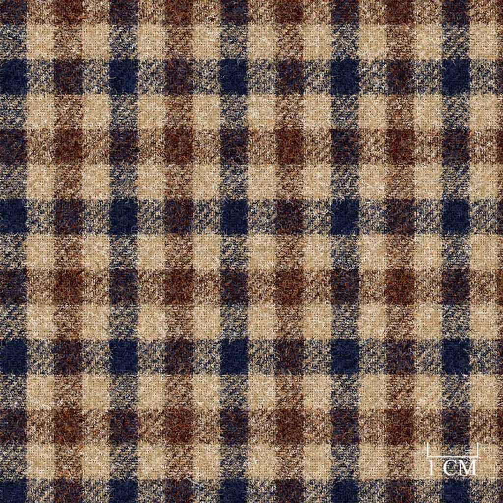 BROWN,BLUE CHECKS