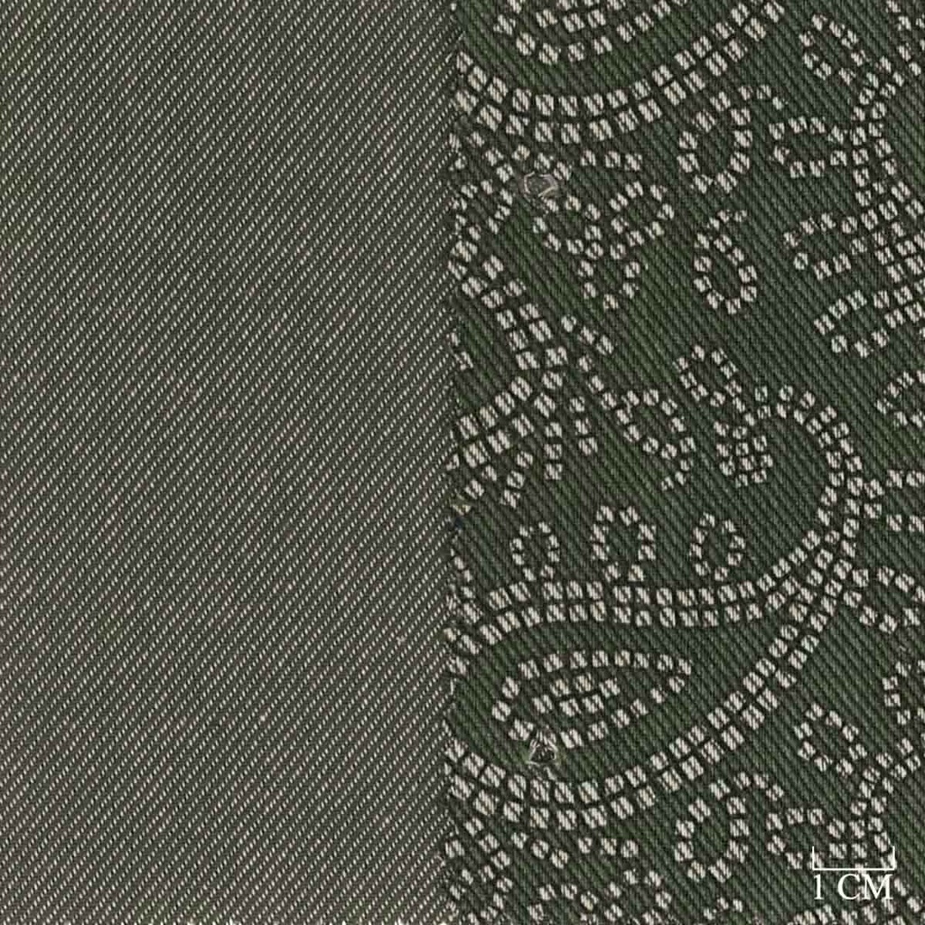 GREEN, PAISLEY PATTERN (DOUBLE-FACED)