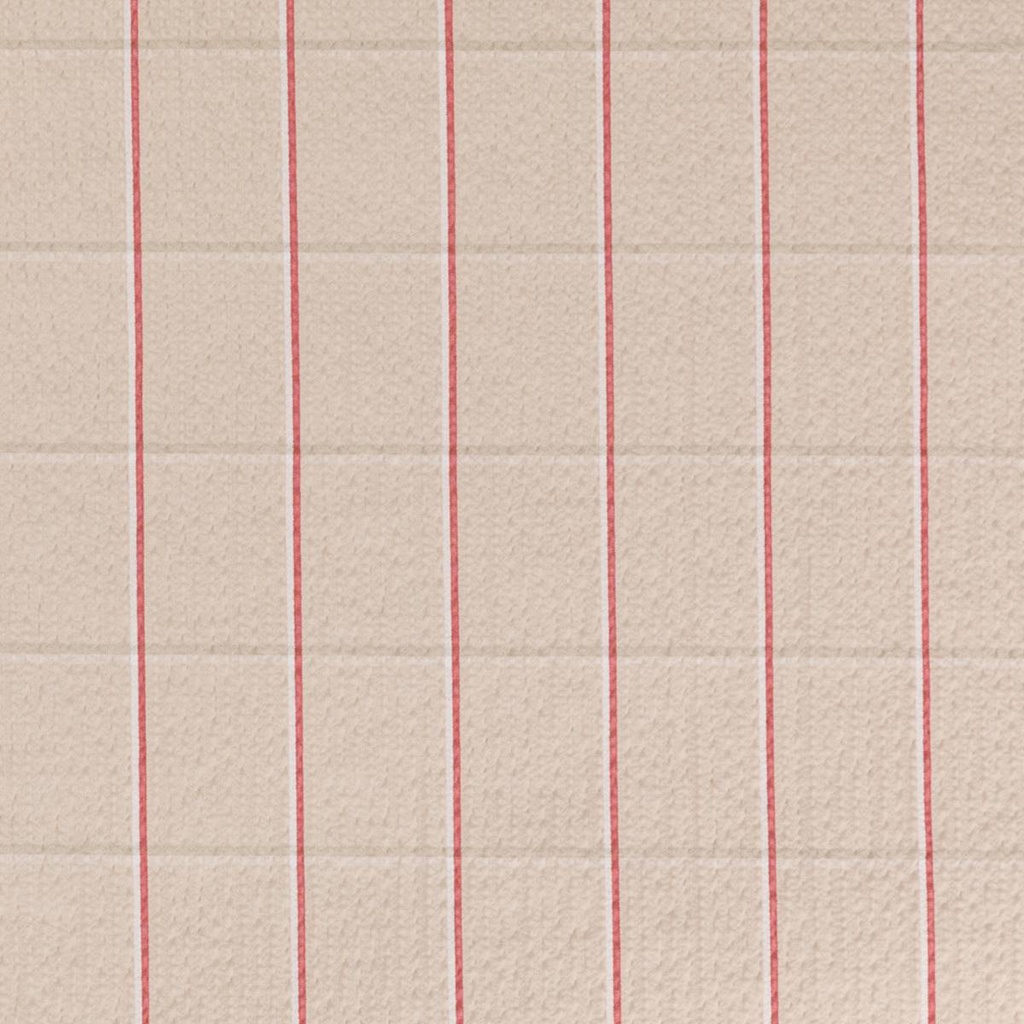 BEIGE, RED CHECKS