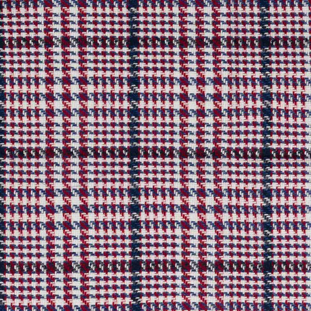 WHITE, RED CHECKS