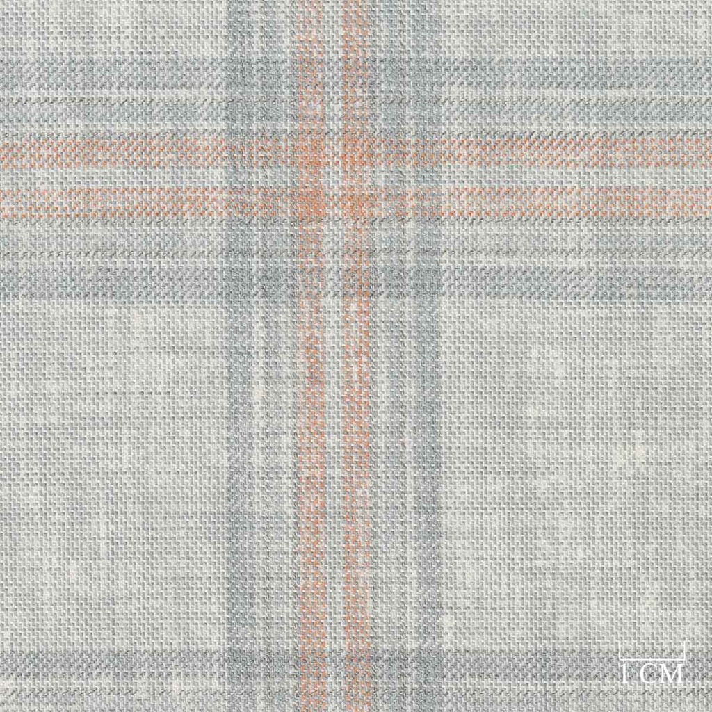 GREY, ORANGE CHECKS