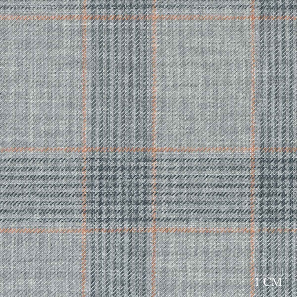 GREY, ORANGE CHECKS