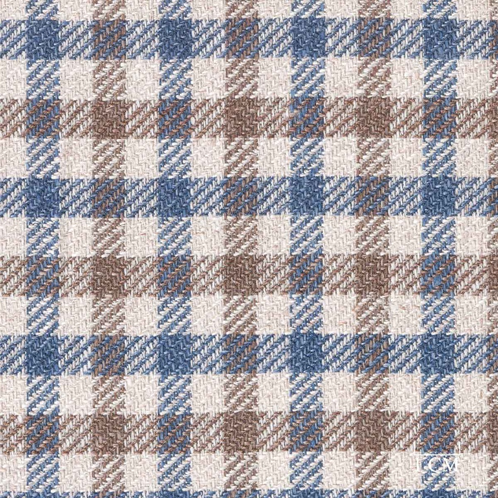 BROWN, BLUE CHECKS