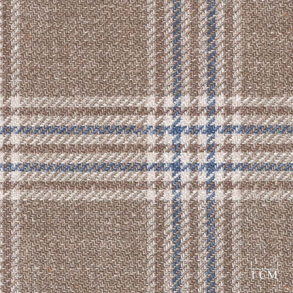 BROWN, BLUE CHECKS