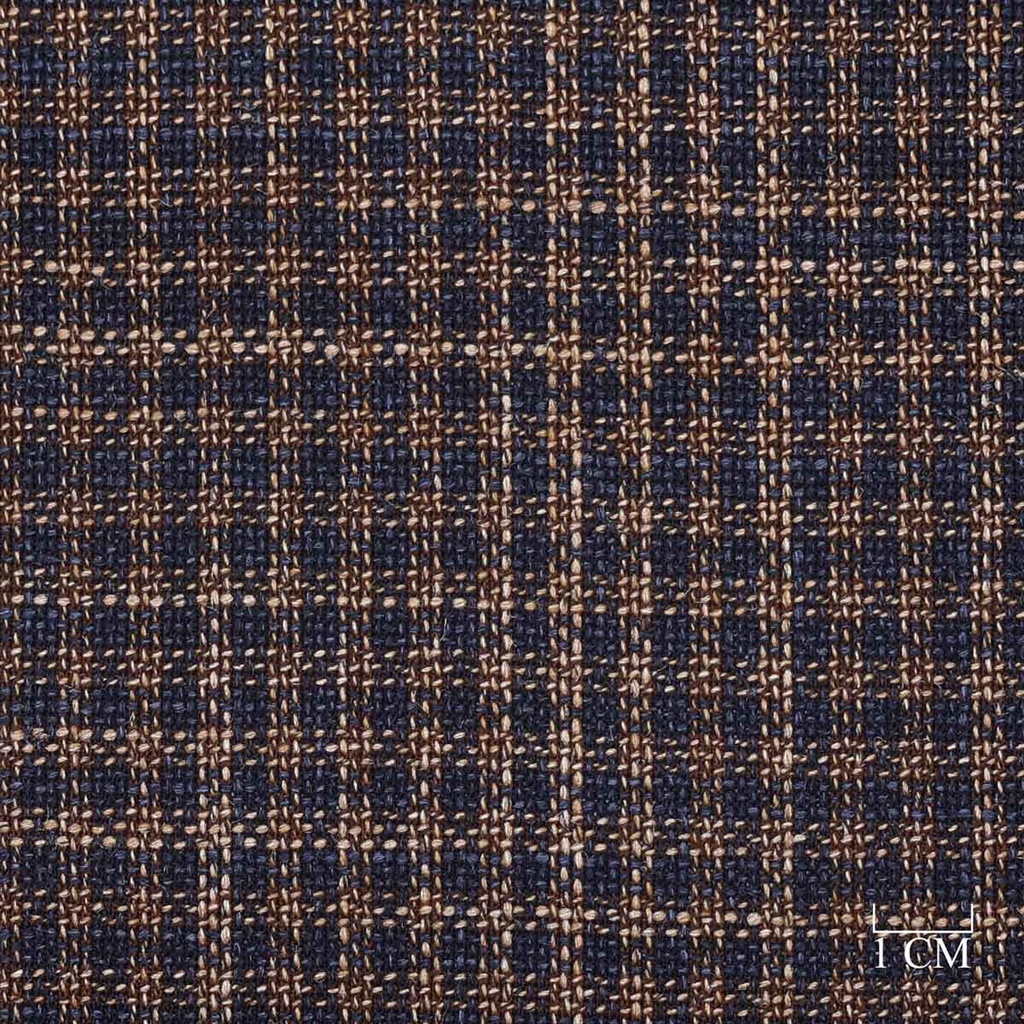 BROWN, BLUE CHECKS