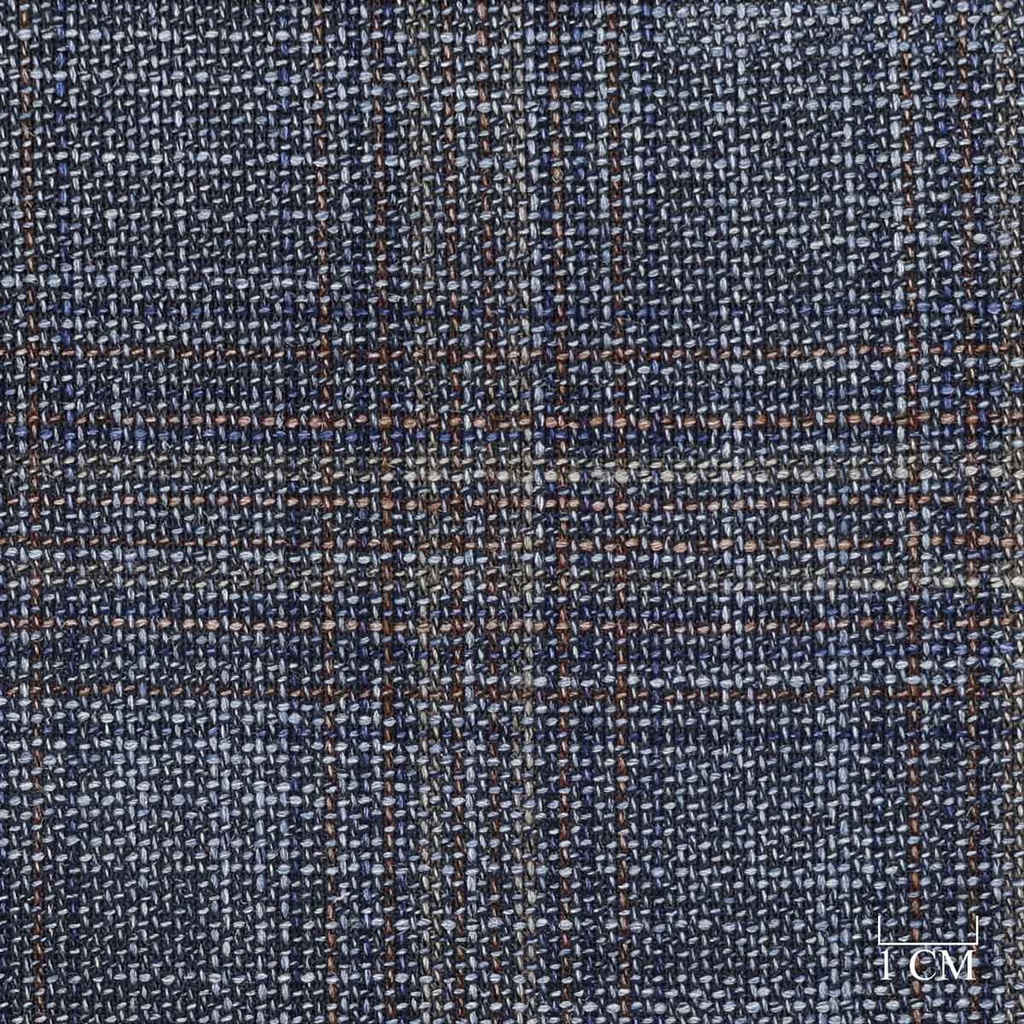 BLUE, BROWN CHECKS