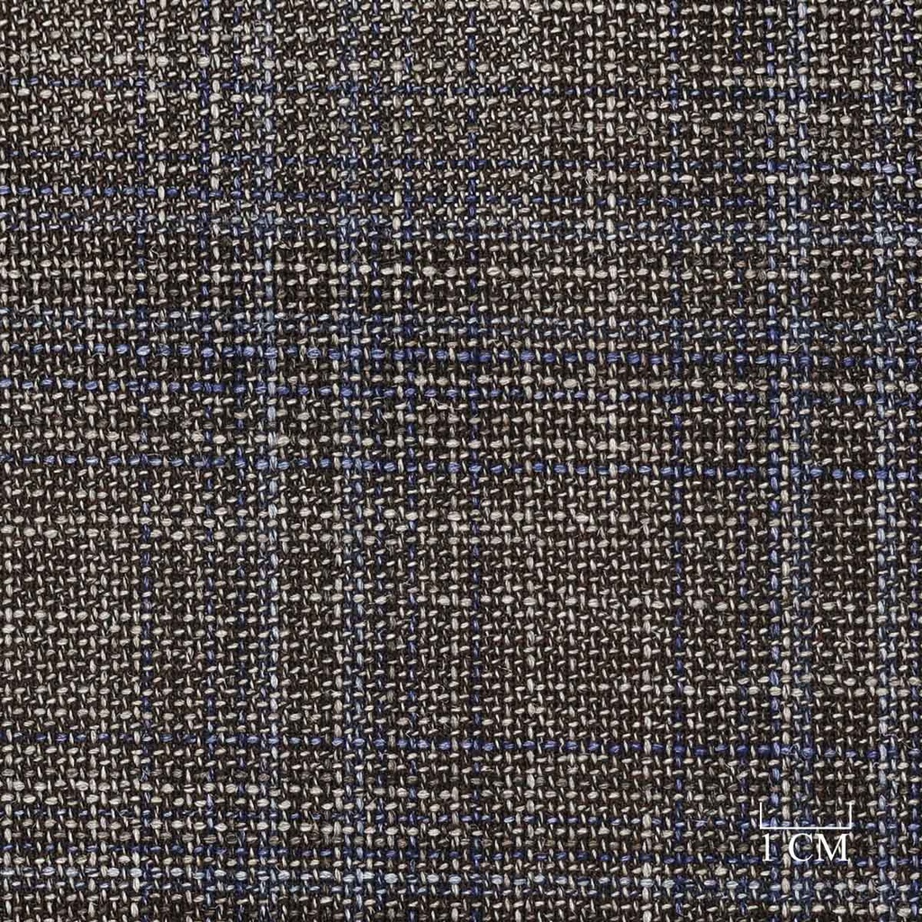 BROWN, BLUE CHECKS