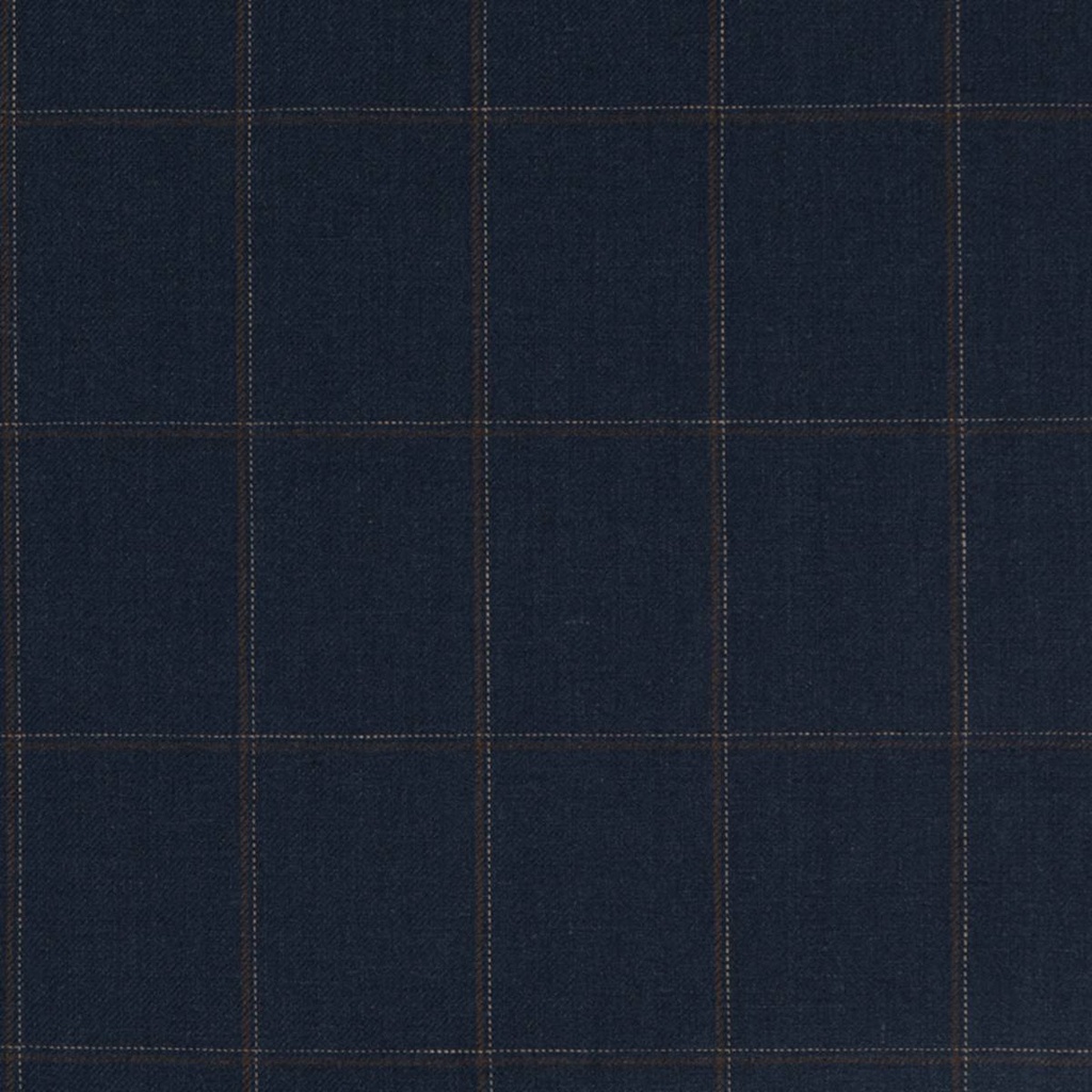 NAVY, BROWN CHECKS
