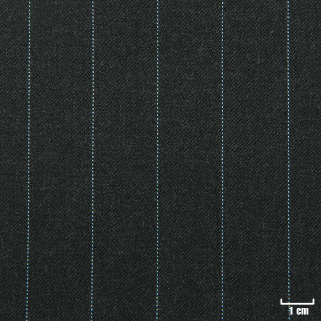 CHARCOAL, DOTTED BLUE STRIPES