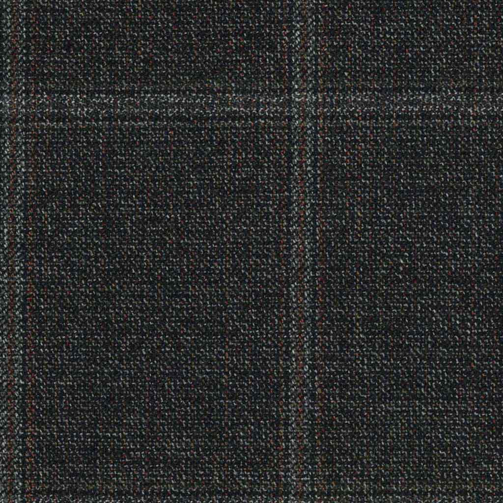 CHARCOAL, BROWN CHECKS