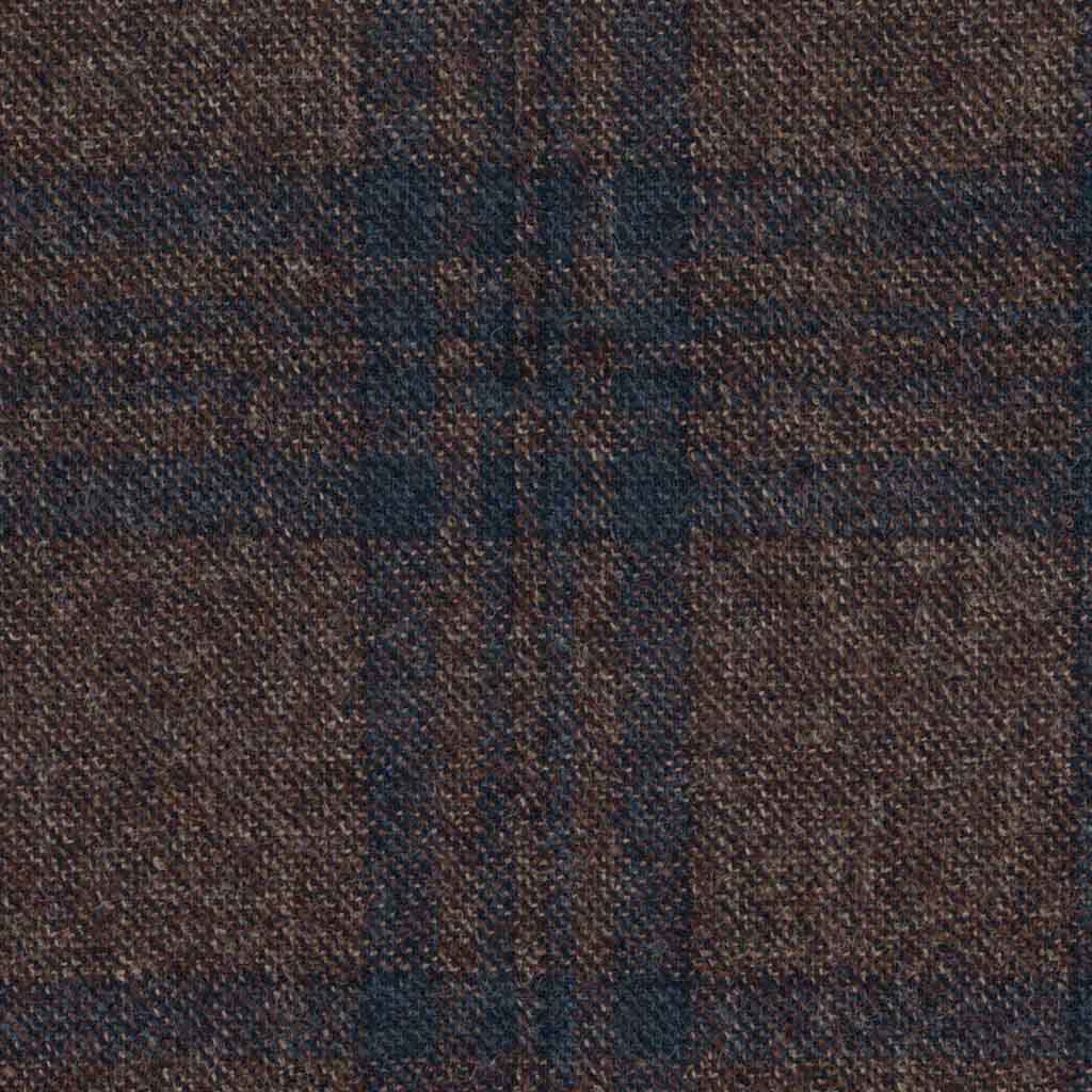 BROWN, BLUE CHECKS