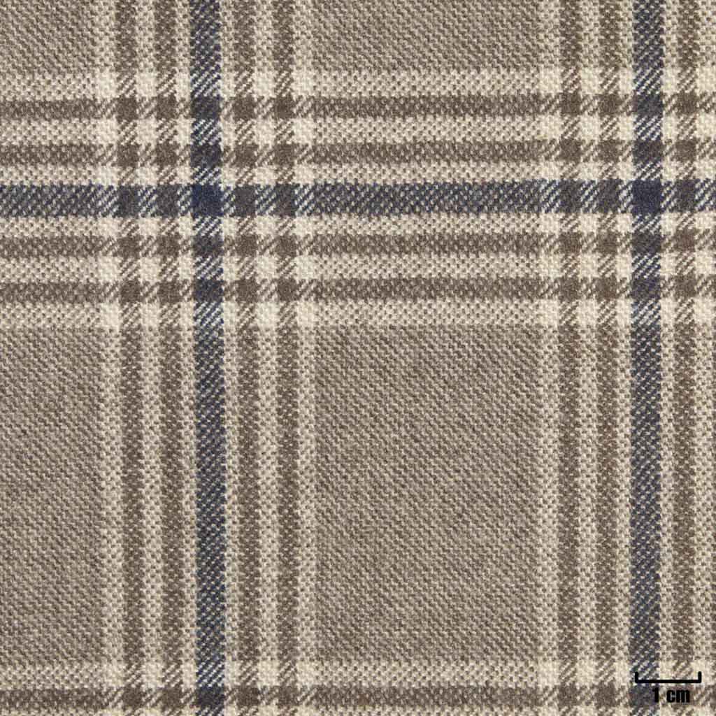 LIGHT BROWN, BLUE CHECKS