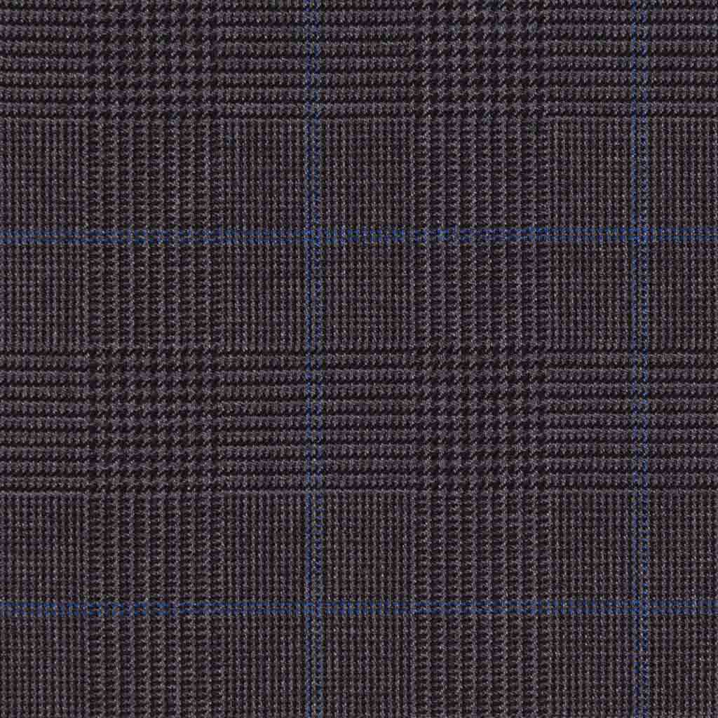 DARK GREY, BLUE CHECKS