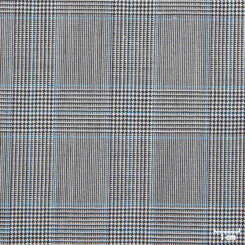 LIGHT GREY, BLUE CHECKS