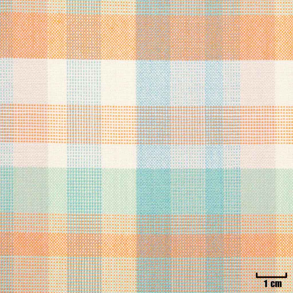 MIXED BLUE/GREEN/ORANGE, CHECKS
