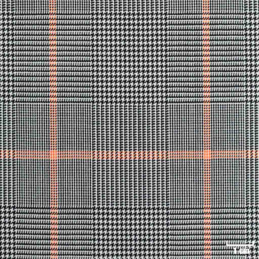 GREY, ORANGE CHECKS