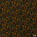 BLUE/ORANGE FLORAL PATTERN