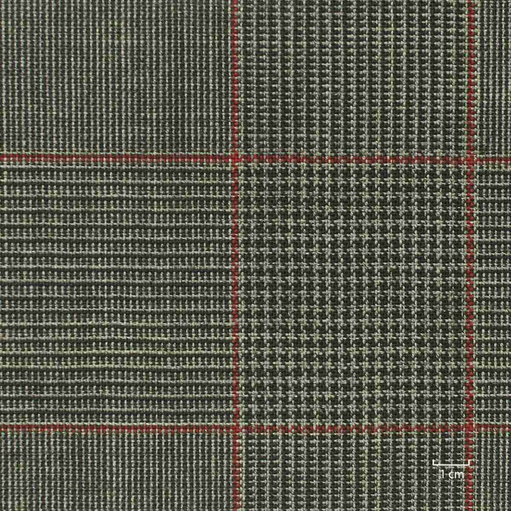 GREY, RED CHECKS