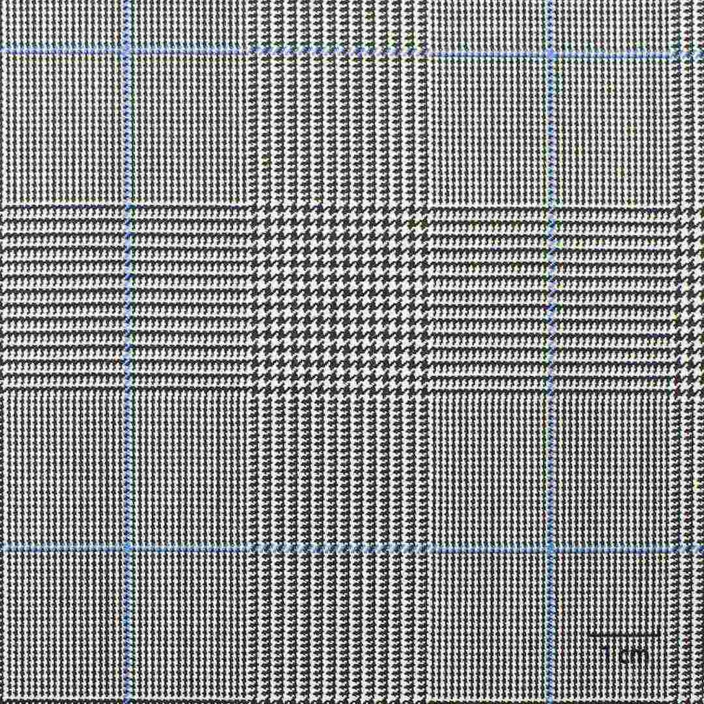 MIXED BLACK/WHITE, BLUE CHECKS