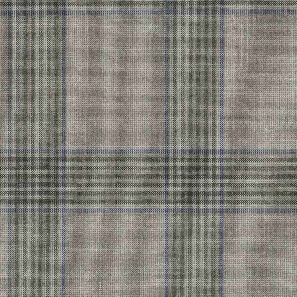 BEIGE, MIXED BLUE CHECKS (DR# 50410)