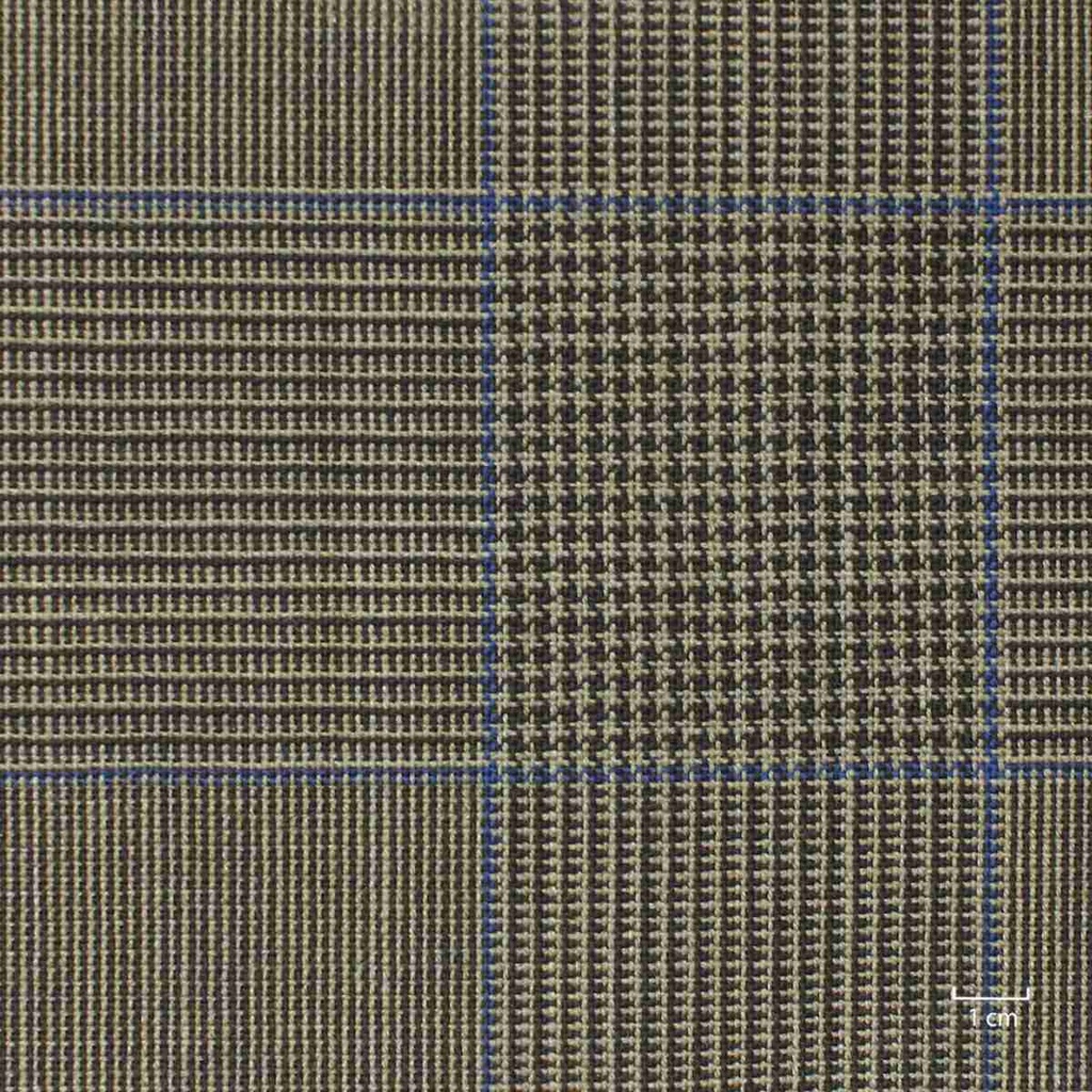 BROWN, BLUE CHECKS