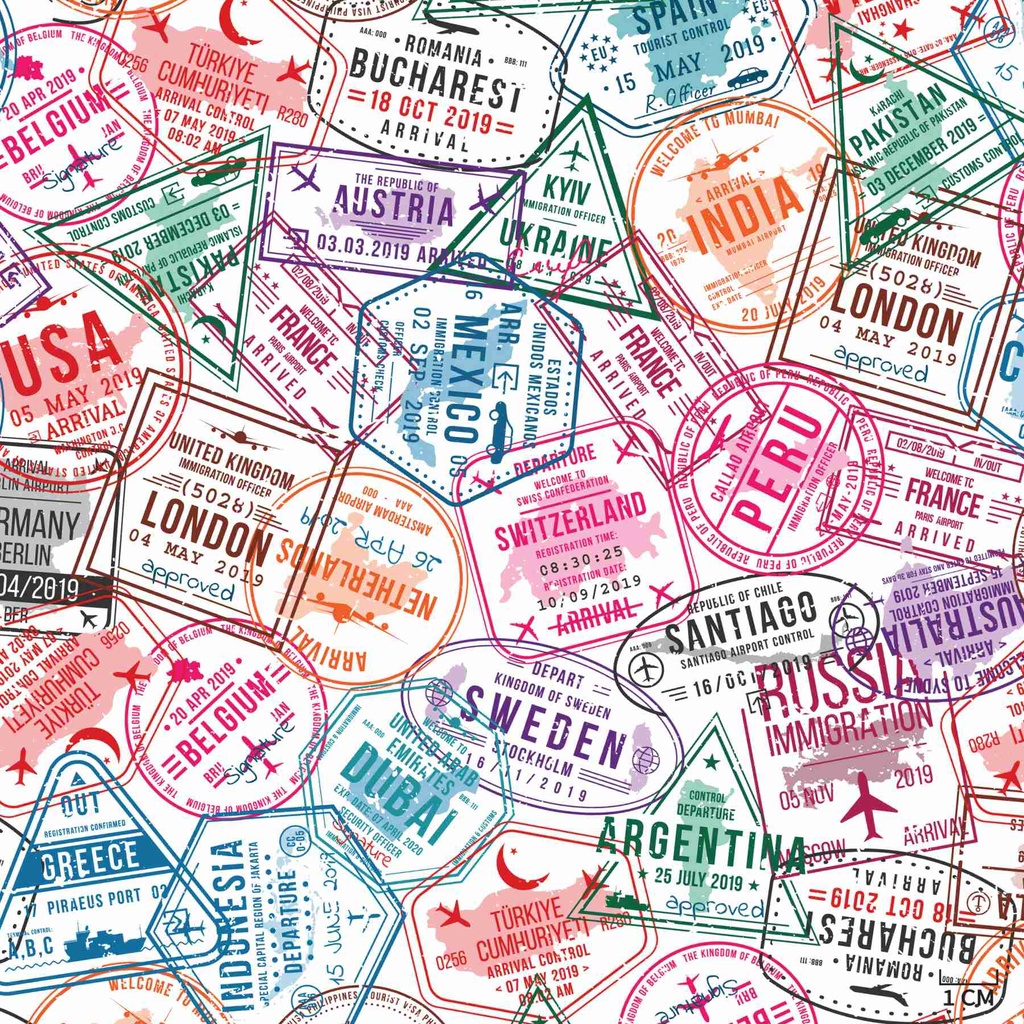 VISA STAMPS PATTERN