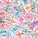 VISA STAMPS PATTERN