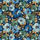 BLUE, GREEN FLOWERS
