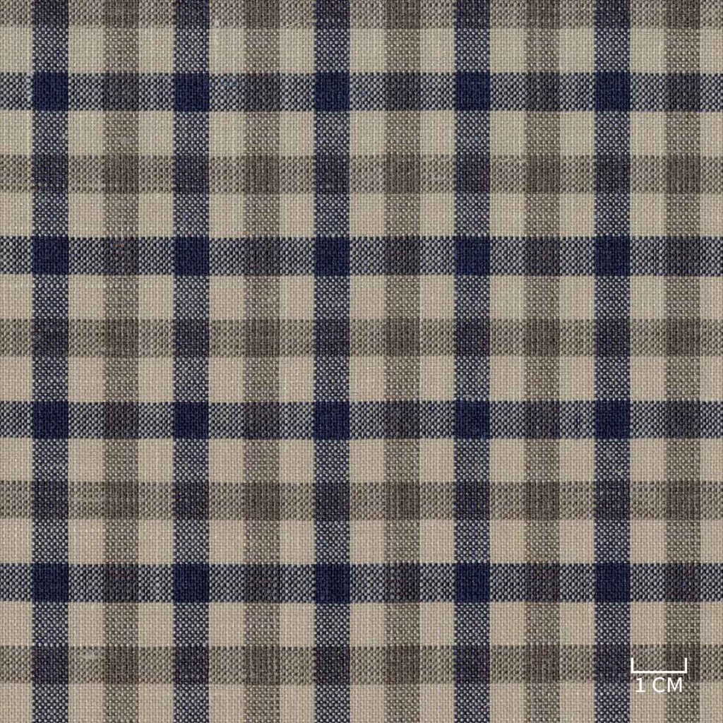 BROWN, BLUE CHECKS
