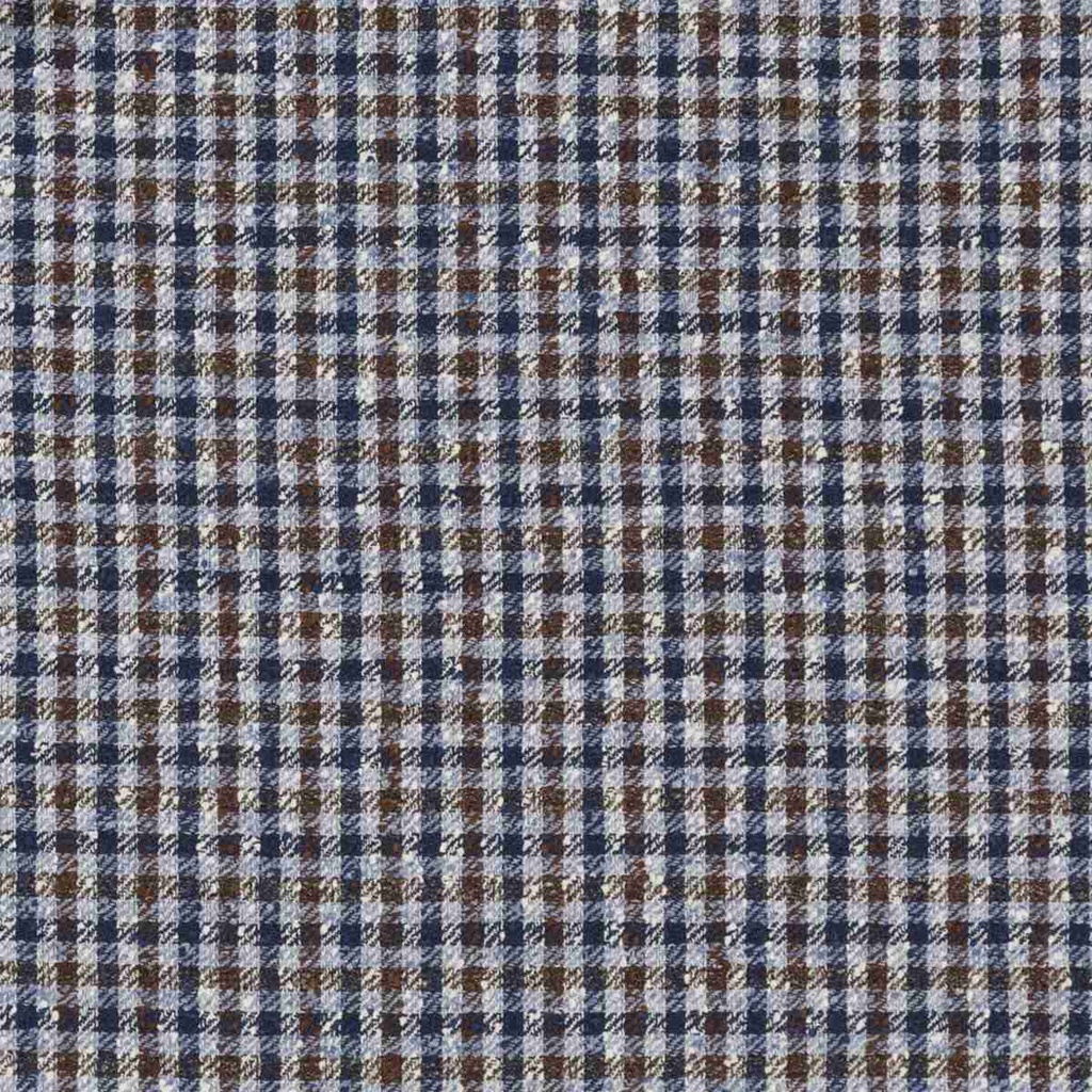BLUE, BROWN CHECKS