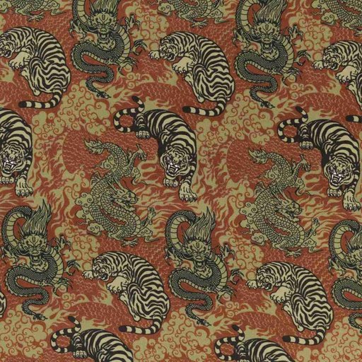 [660407] LIGHT RED, TIGER AND DRAGONS