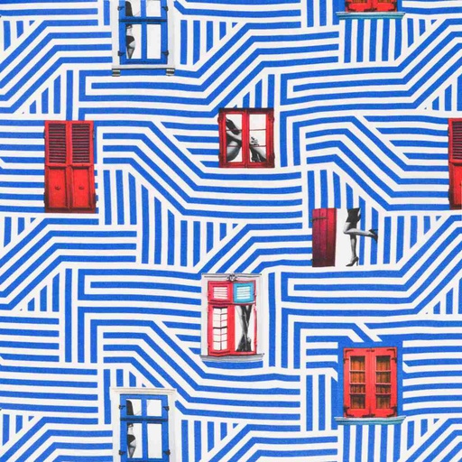 [660425] BLUE, OPTICAL STRIPES