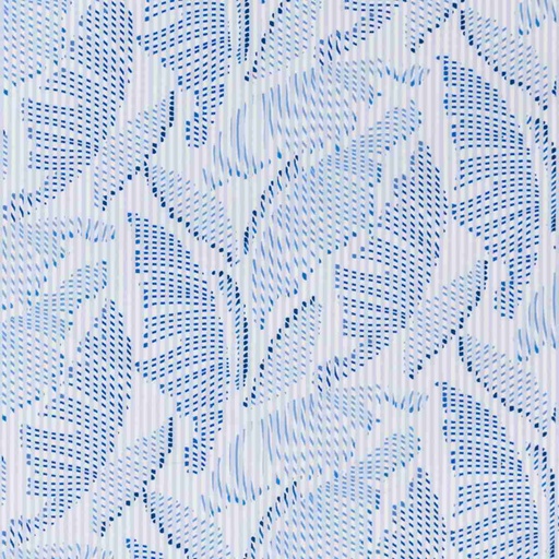 [660524] LIGHT BLUE, LEAVES DESIGN