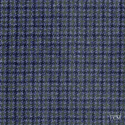 [321001] GREEN, BLUE HOUNDSTOOTH