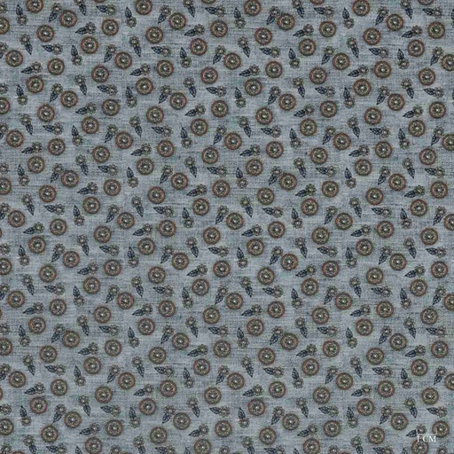 [701908] BLUE, CIRCLE FLORAL DESIGN