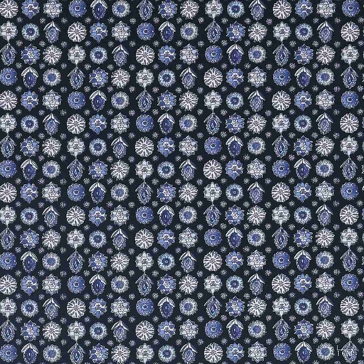 [701909] DARK BLUE, FLOWERS