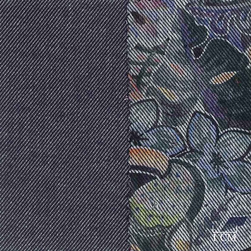 [701932] BLUE, FLORAL DESIGN (DOUBLE-FACED)