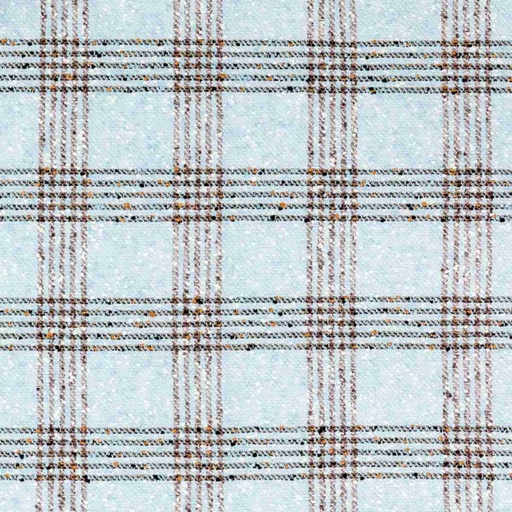[665201] LIGHT BLUE, BROWN CHECKS