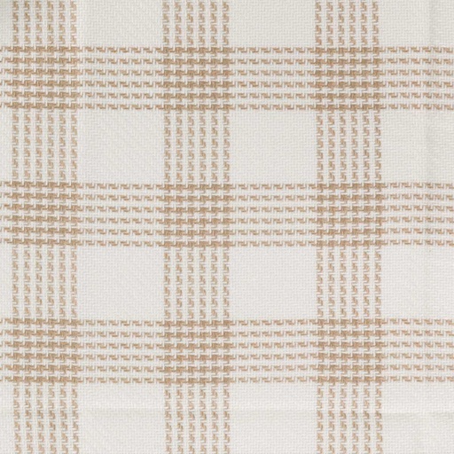 [665209] CREAM, BROWN CHECKS