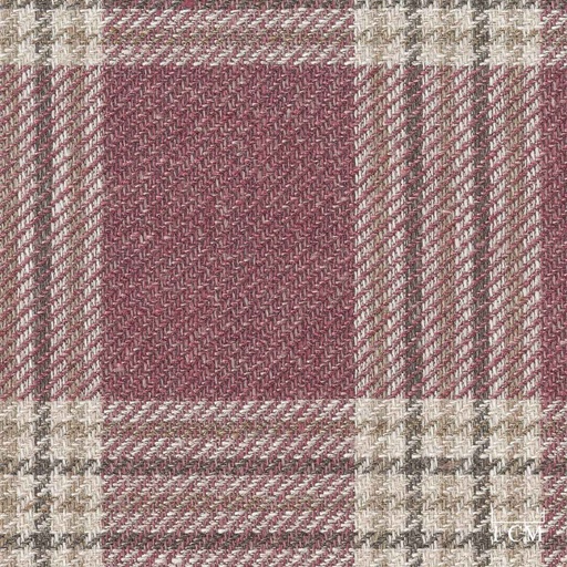 [321339] BURGUNDY, BROWN CHECKS