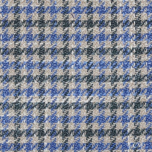 [610902] BROWN, BLUE CHECKS